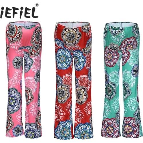 Womens Maternity Comfy Pants Stretch Wide Straight Versatile Comfy Stretch Floral Lounge Palazzo Pants Mama Pregnancy Trousers