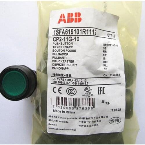 1 Pcs NEW For ABB CP2-11G-10 Green Pushbotton Switches free shipping