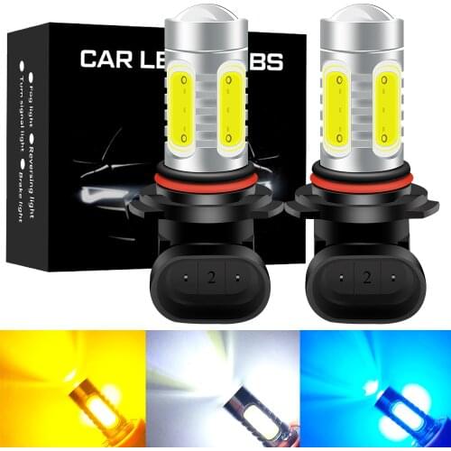 2pcs 9006 HB4 HB3 H8 H11 Led H16 881 H27 LED Fog lights Bulb COB 1500LM 6000k White 3000k Golden Yellow Car Daytime Running Lamp