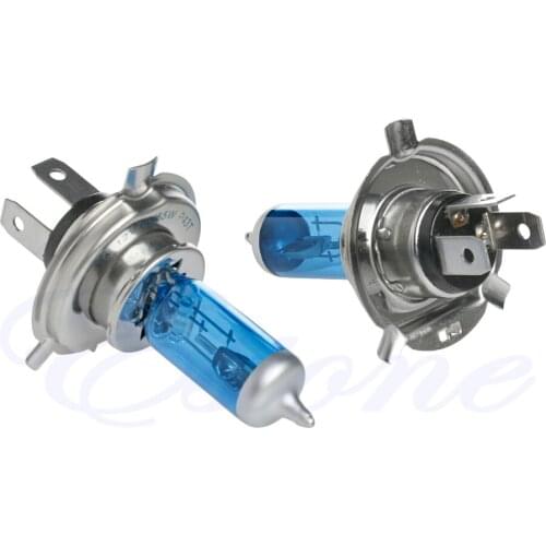 2pcs H4 55W Halogen Light Bright White Car Headlight 12V 5000K Bulbs Bulb Lamp