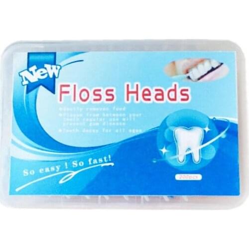 200Pcs/Box Toothpicks Plastic Silicone Dental Floss Teeth Stick Brush Disposable Oral Care Tooth Interdental Clean Tools MH88