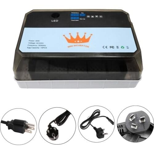 220V Automatic Farm Egg Hatchery Incubator Digital Display Chicken Duck Incubation Tools Birds Pigeon Quail Brooder Hatcher