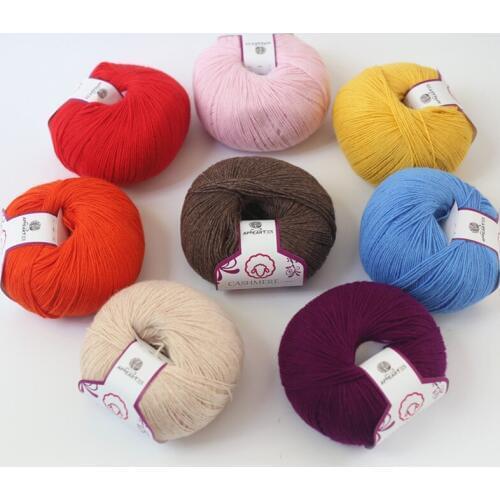 50g/ball Anti Pilling Cashmere Merino Wool Soft Super Warm For Hand Knitting Baby thin Thread B