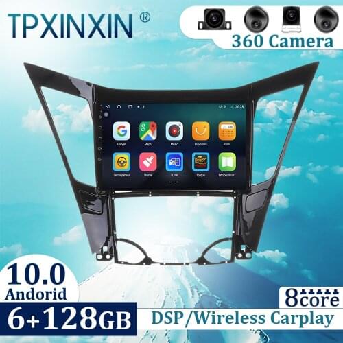 6+128GB For Hyundai Sonata 2011-2013 Android 10 Carplay Radio Player Car GPS Navigation Head Unit Car Radio with Screen