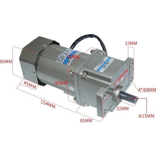 AC120-5GUD High Torque AC Gear Motor With 5GUD Gearbox AC Gear Motor 110V/220V 120W 7.5/15/23/34/54/75/108/150/180/270/450Rpm