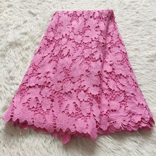 African Chiffon Lace Fabric 2021 High Quality Lace Material With Stones Guipure Cord Lace For Wedding Party Sewing YY015