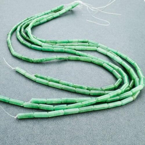 4x13mm Natural Green Aventurine Stone Beads Cylinder Shape Loose Aventurine Quartz Jades Beads DIY Jewelry Accessories 15