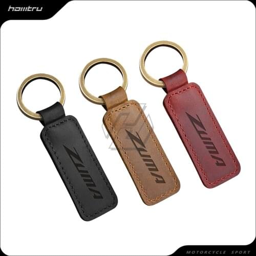 Motorcycle Cowhide Keychain Key Ring Case for Yamaha Zuma 50 125 Scooter