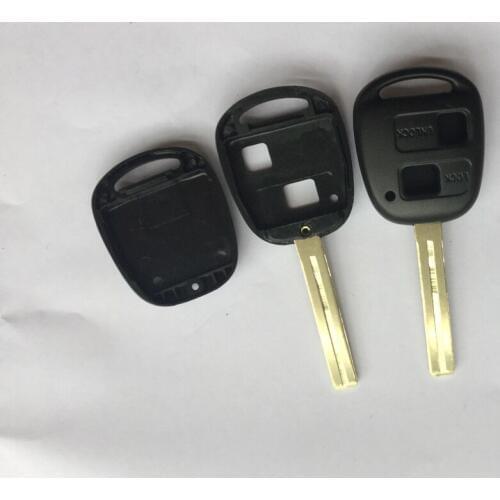 2 Buttons Remote Control key Shell For Toyota With TOY48 Long Blade FOB Key Blanks Case 46mm