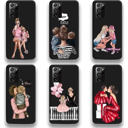 Super Mom Baby Pattern Phone Case For Samsung Galaxy Note20 ultra 7 8 9 10 Plus lite M51 M21 M31S J8 2018 Prime