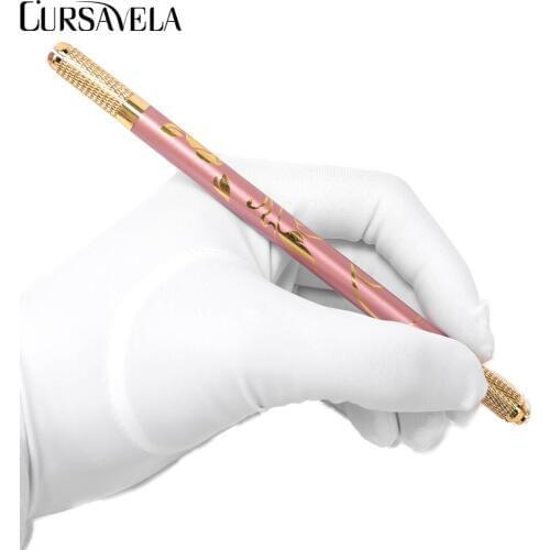 Cursavela Tattoo Pen Profession Semi Permanent Double Head Makeup Eyebrow Lip Tattoo Machine Beauty Microblading Tattoo Pens