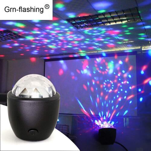 DC DJ Light stage Disco Lights Strobe Party Effect Lighting Voice Control 3W RGB mini ball lamp for KTV Home decorative Gift