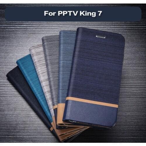 Business Leather Phone Bag Case For PPTV King 7 Flip Book Case Soft Silicone Back Cover For PPTV King 7S PP6000 Card Slot Case