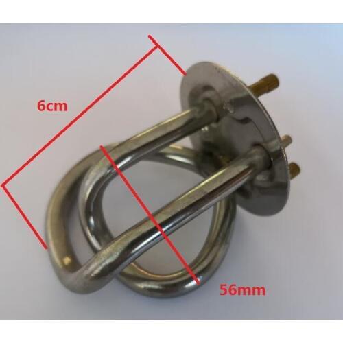 220V 1000W Electric Kettle Parts anti dry heating Stainless Steel Heating Tube 25X25X28MM