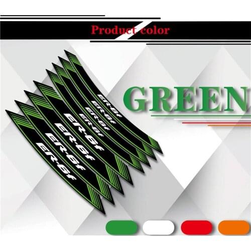 For Kawasaki ER-6F ER6F er6f Motorcycle Front Rear Wheel Stickers Fashion Creative Reflective Decorative Inner Circle Sticker