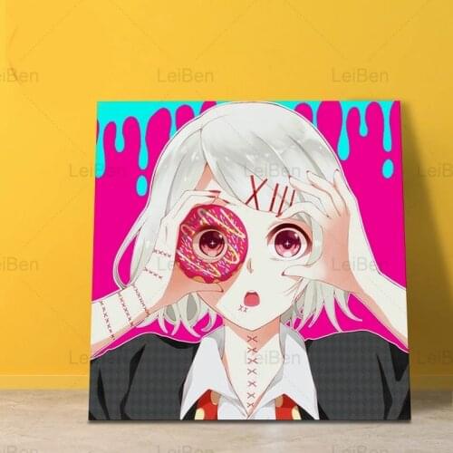 Home Decoration Childrens Room Mural Tokyo Ghoul Modular Painting Japanese Cartoon Anime Art Poster Painting and Print Frameless
