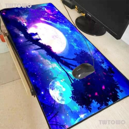 Monkey Pair Night Tree Anime Gamer Mousepad Large Desk Mat Computer Keyboard Game Play Mause Carpet Gaming Mouse Pad