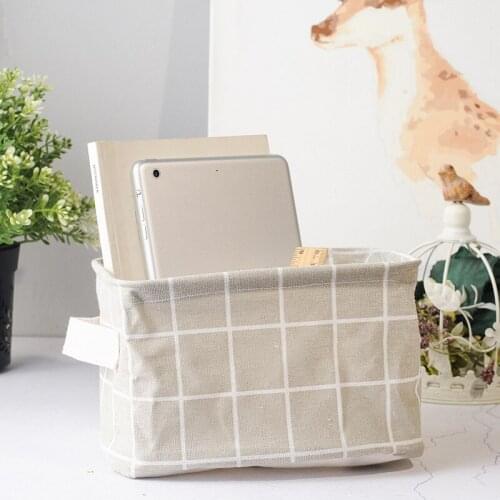 Cotton and linen storage baskets sundries toy storage baskets bathroom fabrics desktop cosmetic storage boxes storage basket
