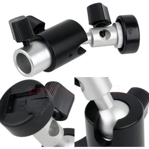 2pcs D Camera Flash Bracket Hot Shoe Umbrella Holder Swivel Light Stand Adapter Photo Studio Accessories