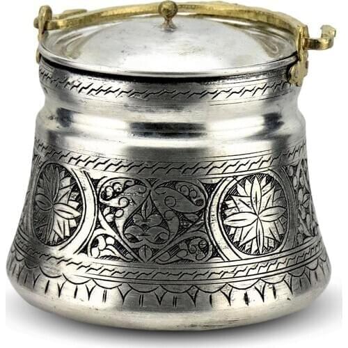 Sonay Copper Art Embroidered Tumbled Yogurt Copper Buckets, 2 LT