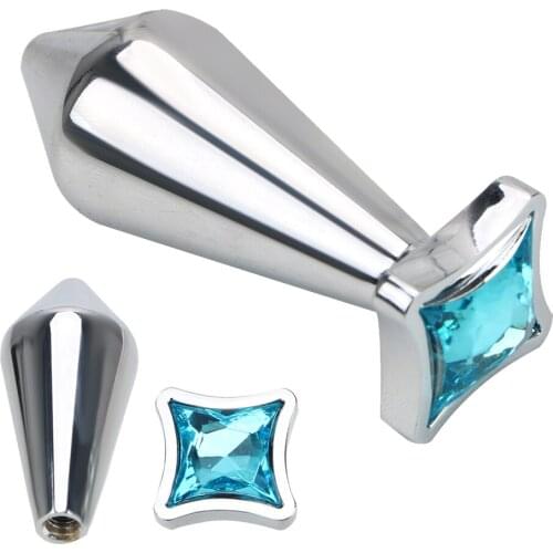 Metal Anal Plug Smooth Butt Plug Erotic with Crystal Diamond Adult Products Anal Sex Toys For Couples Prostate Massager