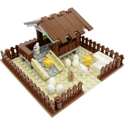 [MOC Hub] Chicken House Farm Compatible Major Brand Toys Building Block Classic Collections Assembled Brick Handmade Design