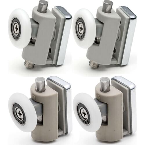 Set of 4 Single Top and Bottom Shower Rollers/Runners/Wheels 25mm Wheels Dia