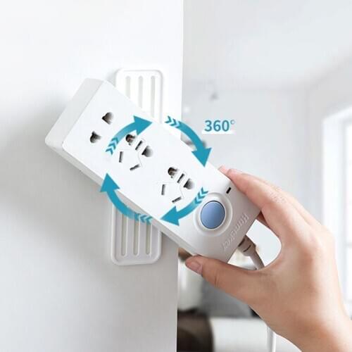 Wall-mounted Electrical Socket Holder Rotatable Plugs Adaptors Plug Board Sticker Stands