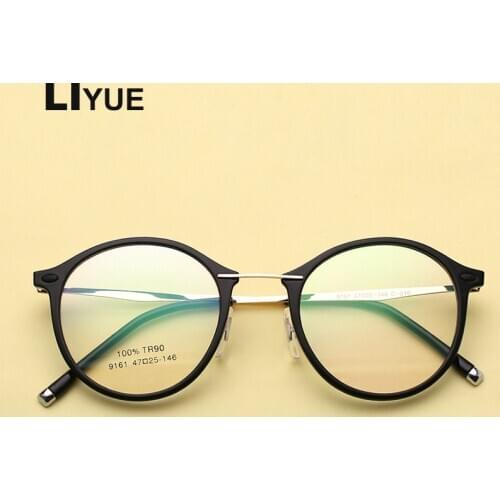 Optical Eye Glasses Frame women men Round eyeglasses Vintage Spectacles Retro Myopia Prescription Computer eyewear clear glass
