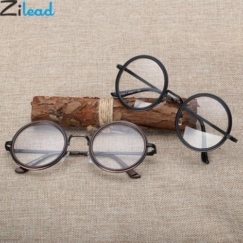 Zilead Retro Round Glasses Frame Men Women Transparent Lens Optical Sepectacles Plain Eyeglasses Eyewear Unisex
