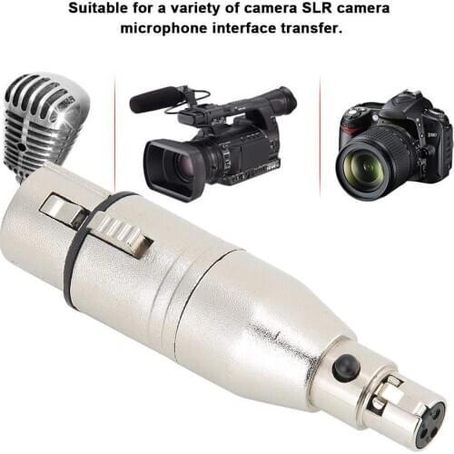 XLR Female 3pin Jack Plug To Mini XLR Female 3 Pin Jack Audio Mic Microphone Adapter Connector Converter