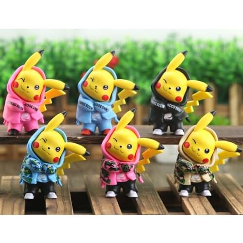 Pokemon Camouflage Clothes Pikachu Electric Doll Toys Cute Japanese Anime Doll Toy Model Kawaii Childrens Collection Decoration