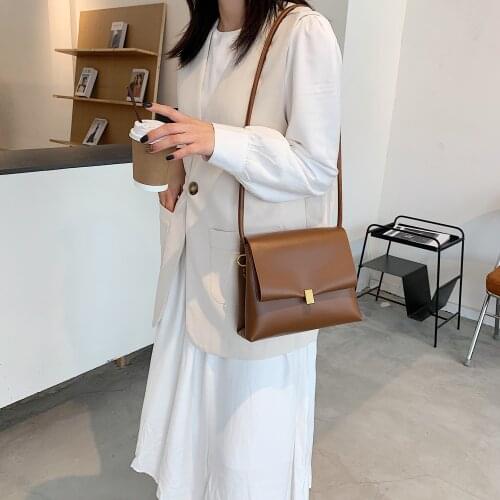 Simple Casual Solid Color PU Leather Crossbody Bags for Women Trend Designer High Quality Shoulder Bag Ladies Fashion Hand Bag