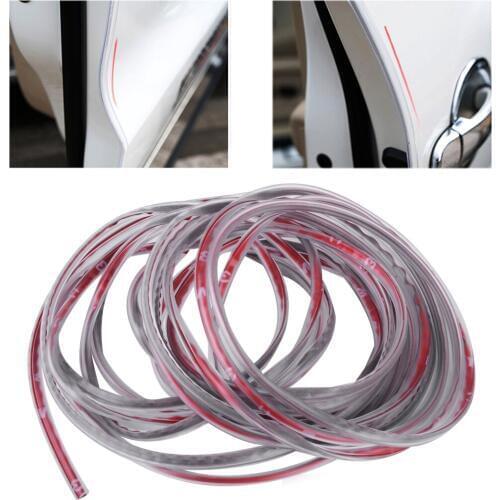 DWCX Transparent 16FT/5M Car Door Edge Protector Strip Moulding Trim Scratch Guard Cover Trim For VW Audi BMW Mazda Hyundai