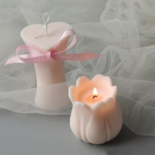 DIY Silicone Candle Mould Love Cylindrical Candle Mould Aromatherapy Candle Making Supplies Wedding Candle Decoration Ornaments