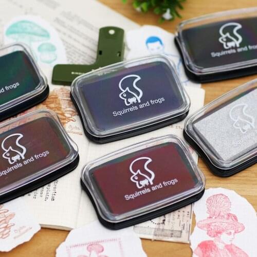 16 colors big size ink pad Stamp planner scrapbooking silicone stamp inkpad diy diary greeting card making supplies