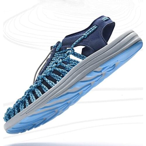 YIGER Outdoor Sandals Cool Non-slip Beach Casual mens shoes Mens River tracing sandals slippers trendy shoes plus size Male