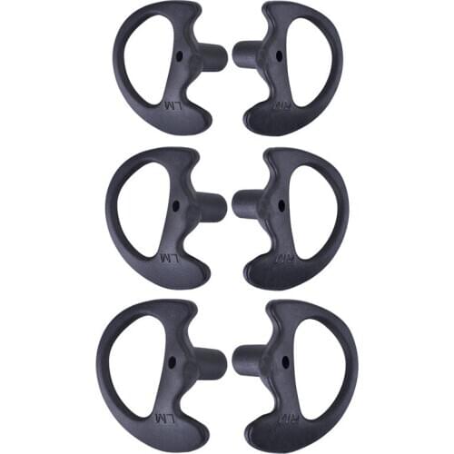 Universal Replacement Soft Silicone Open Ear Insert Earmould for Two Way Radio Coil Tube Audio Kits UV-5R UV-B6 BF-888S UV-B5 (l