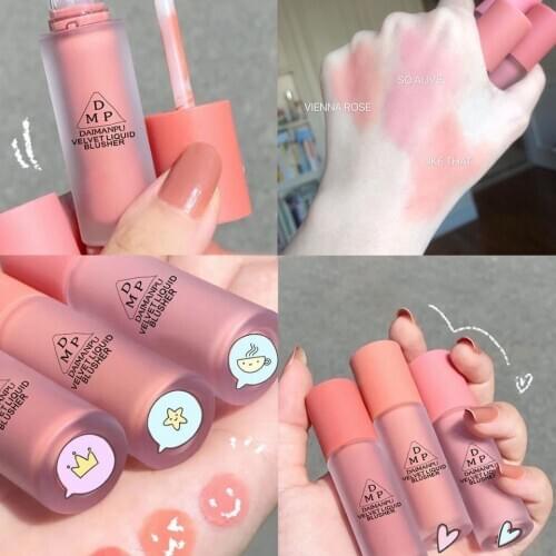 Vienna Rose Matte Velvet Blush Milk Tea Blush Pallete Face Pigment Cheek Blusher Powder Makeup Contour Shadow Pink Blusher