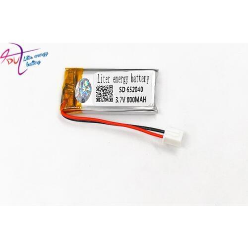 XHR-2P 2.54 800mAh 652040 3.7V polymer battery Bluetooth MP3 wireless speaker recorder 702040