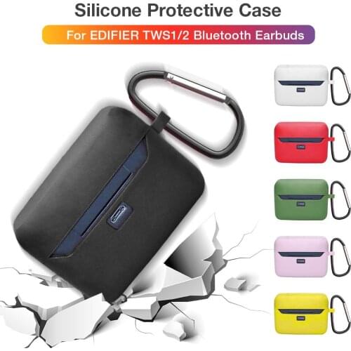 Headsets Protective Case Silicone Impact-resistant Anti-lost Case for EDIFIER TWS1/2 Bluetooth Earbuds