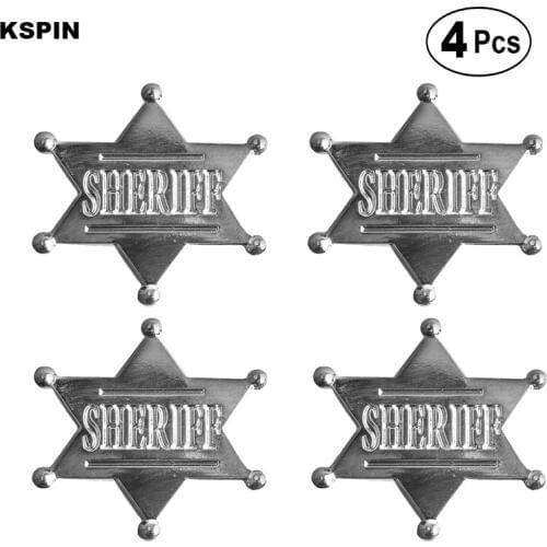 Sheriff Lapel Pin Badge Brooch Icons 4pcs