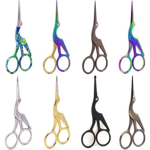 115mm Retro Stainless Steel Vintage Crane Scissors Handmade Tea Bag Cross Stitch DIY Craft Clothing Sewing Tool Accessories