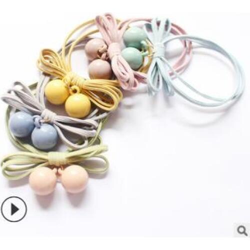 240pcs/lot DIY Multi Double-deck Bowknot Hair Band High Resilience Pearl Rubber Bands Hair Styling Tools Accessories HA801