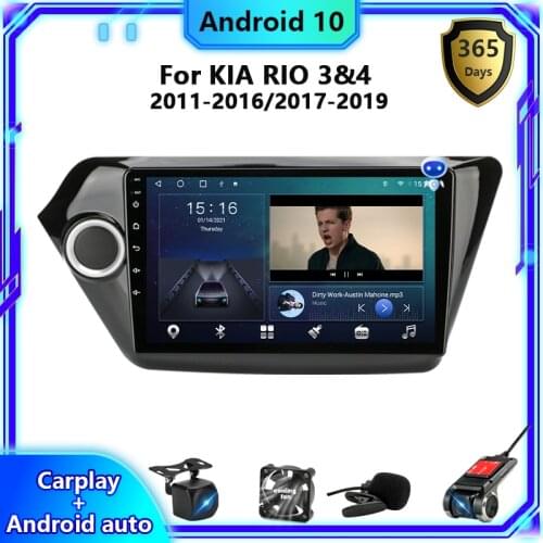 Android 10 2 Din Car Radio Multimedia Video Player GPS Navigation For Kia RIO 3 4 2010 2011 2012 2013 2014 2015 2016 2017 2018