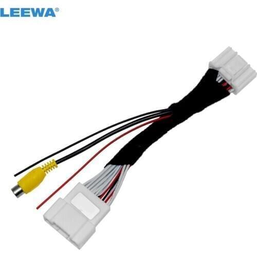 LEEWA Car Parking Rear Camera Video Plug Converter Cable For Mazda 3 Audio Head Units Wire Harness With Parking Wire #CA6829