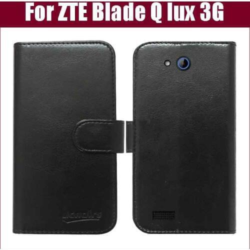 ZTE Blade Q lux 3G Case,New Arrival Filp Leather Cover Case for ZTE Blade Q lux 3G Phone Case Wallet 6 Colors Free shipping