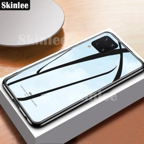 Skinlee For Huawei Nova 7i Tempered Glass Case With Soft TPU Frame Shockproof Phone P40 Lite Cover For HUAWEI Nova 7i 8 i Case