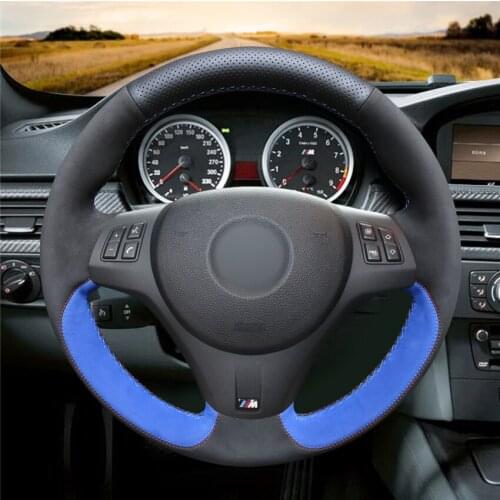 DIY Anti-Slip Wear-Resistant Steering Wheel Cover For BMW M Sport M3 E90 E91 E92 E93 E87 E81 E82 X1 E84 Car Interior Decoration