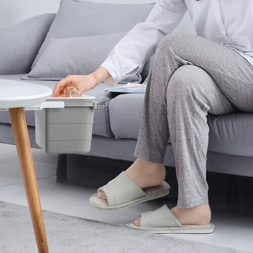 Household Home Office storage easy to use Trash Storage Bin Retractable Plastic Trash Can Under Living Room Bathroom Desk